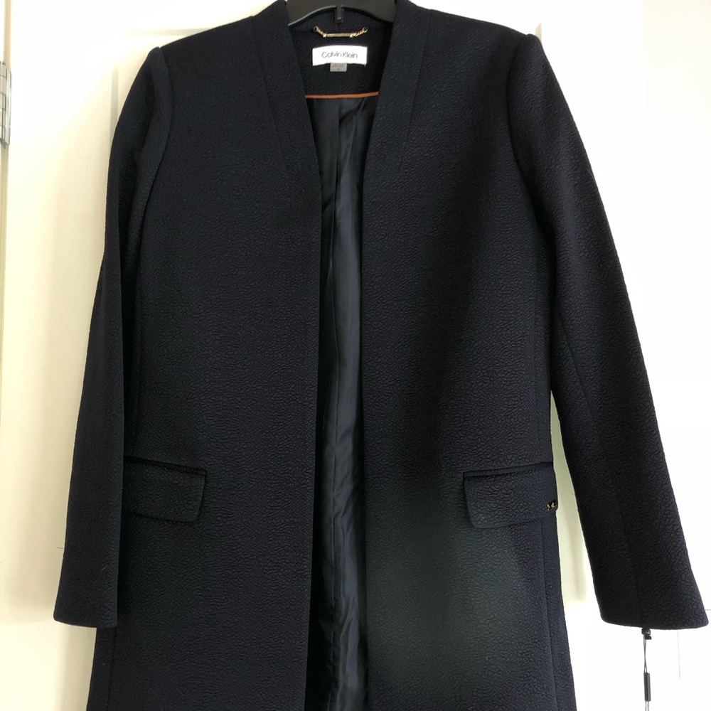 NWT Calvin Klein black topper jacket.